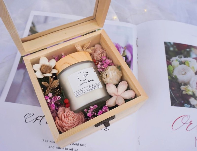 【Can be customized】Scented candle wooden box gift box - น้ำหอม - ขี้ผึ้ง 