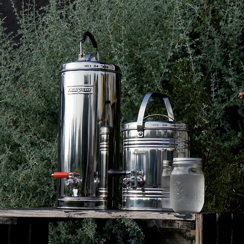 BEVERAGE DISPENSER 2.5L Vintage Stainless Steel Drink Bucket - 2.5L - กระติกน้ำ - โลหะ สีเงิน
