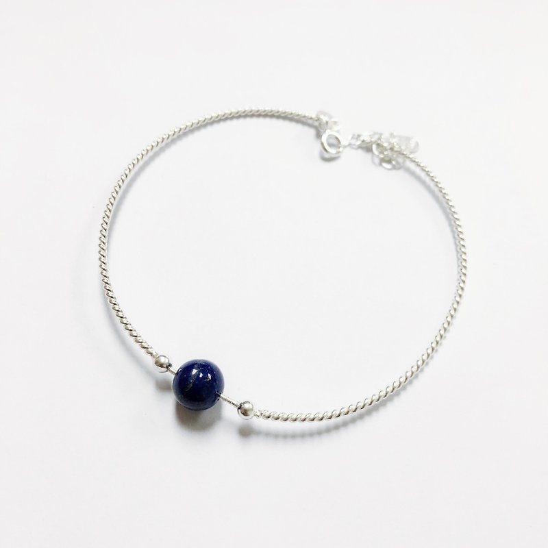 Blessing  Personalized  Lazurite Bracelet Bangle Silver  - Bracelets - Glass Blue