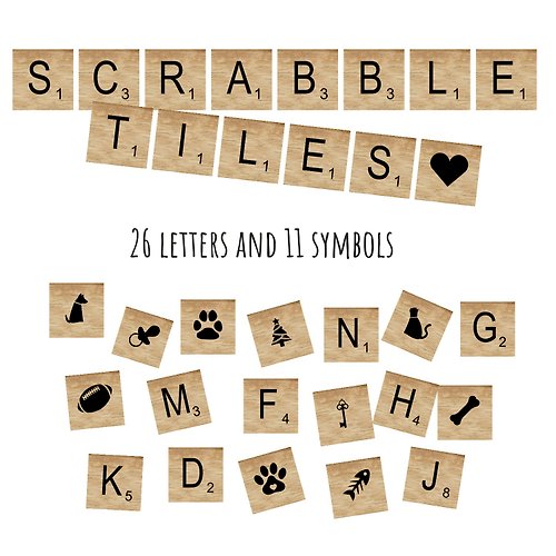 Art and Funny Wood Scrabble Alphabet Clipart, Scrabble Letters PNG
