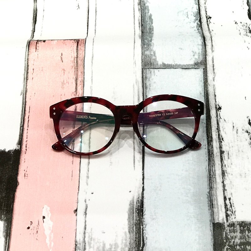 (無庫存) Handmade in Japan Round Oval Shape eyeglasses frame eyewear - Glasses & Frames - Other Materials 