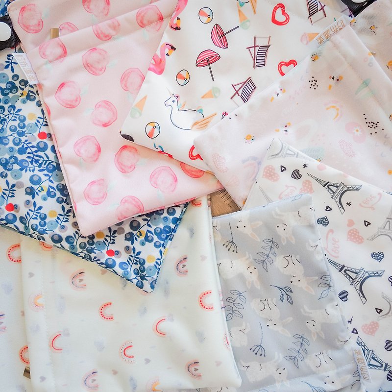 Cloth sanitary napkin special double zipper layered waterproof storage bag - กระเป๋าเครื่องสำอาง - ไฟเบอร์อื่นๆ หลากหลายสี