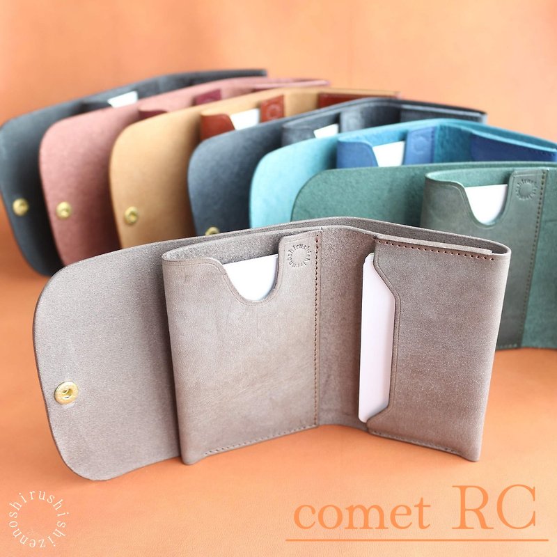 [Card type] comet RC Compact tri-fold wallet Comet RC (RC) - Wallets - Genuine Leather Gray