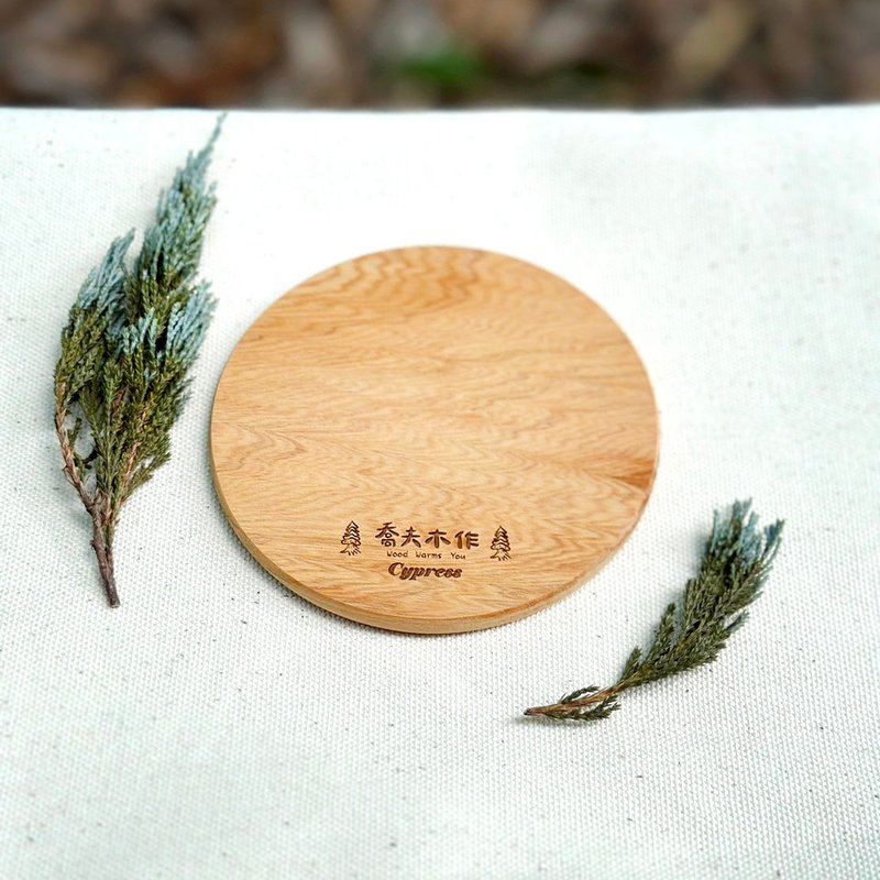 Taiwan cypress fragrance round coaster - ที่รองแก้ว - ไม้ สีนำ้ตาล