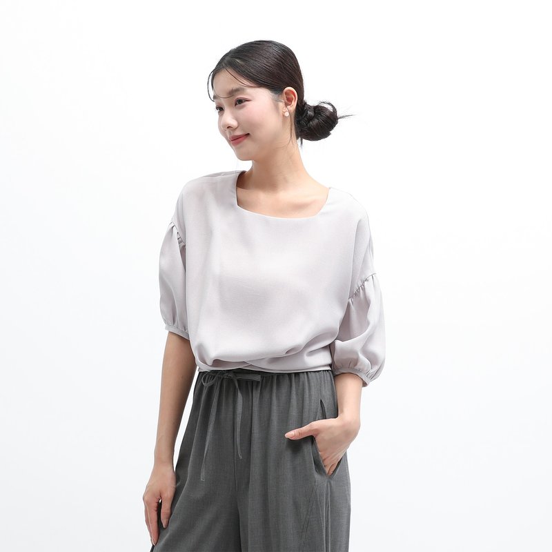 [Classic original] Implication_Hollow strap top_CLT010_grey - Women's Tops - Polyester Gray