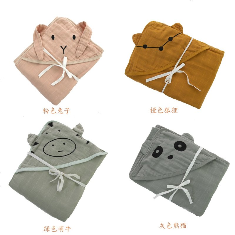 KIDDA Organic Gauze Bath Towel for Infants and Toddlers Newborn Baby Swaddle - อื่นๆ - ผ้าฝ้าย/ผ้าลินิน สีเขียว