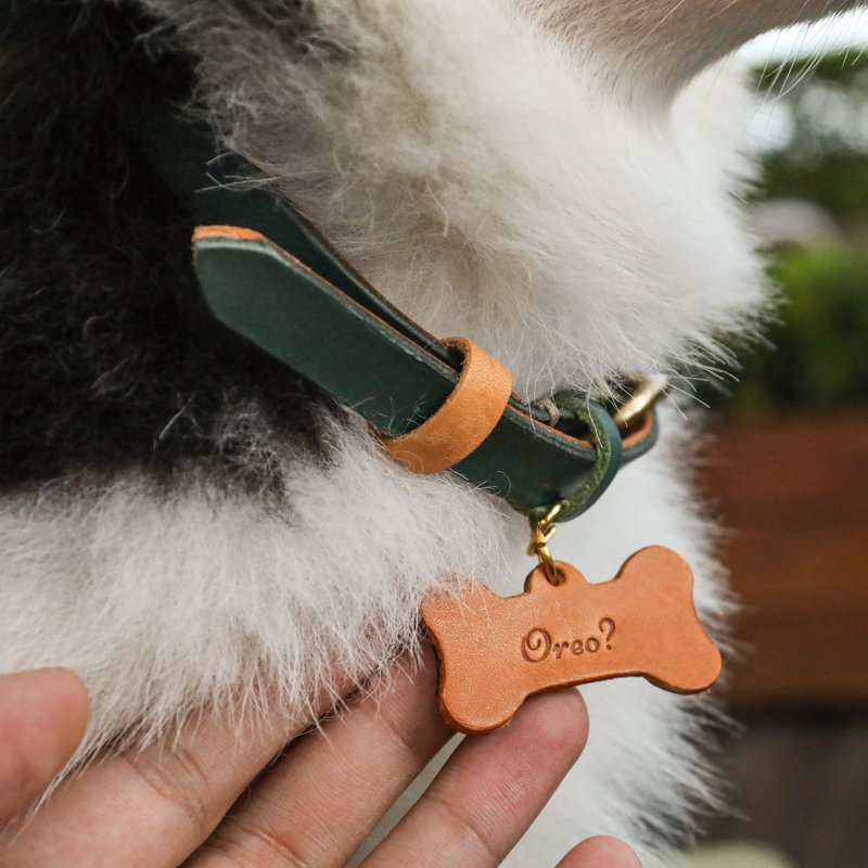 [Pet collars for cats/dogs] Bronzing experience/Group of one person [Taipei Donghai Course] - เครื่องหนัง - หนังแท้ 