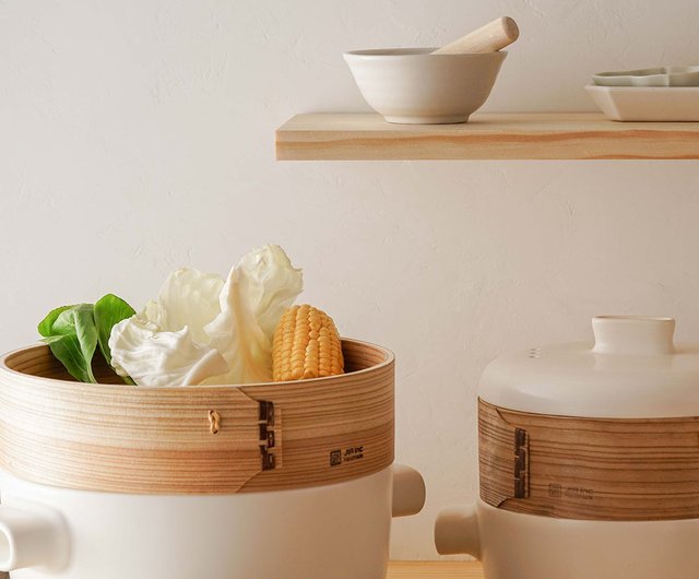 Cedar & bamboo steamer basket