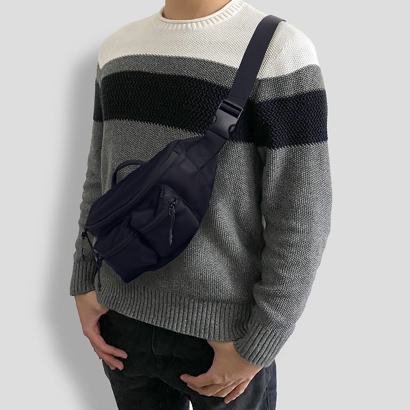 Handy daily bag | Black colour - Messenger Bags & Sling Bags - Waterproof Material Black