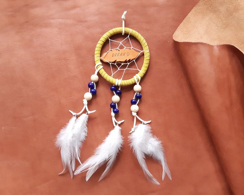 Dream Catcher Leather DIY Material Bag Indoor Decoration Pendant Engraving DREAMCATCHER Gift - เครื่องหนัง - หนังแท้ หลากหลายสี