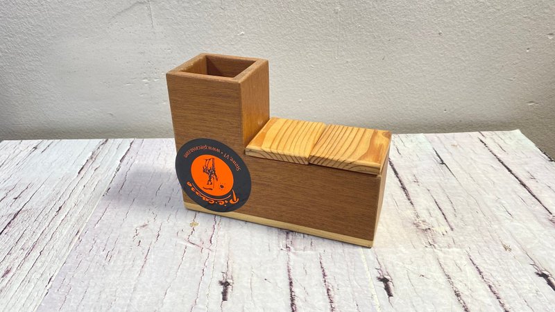 復古勺叉架廚房盒木質香料盒三合一支架 - 廚房家電 - 木頭 咖啡色