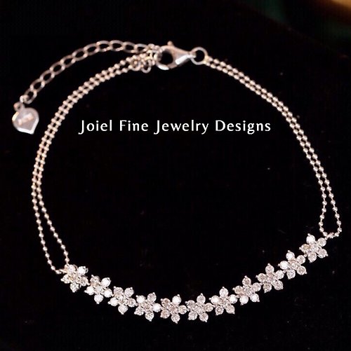 Joiel Fine Jewelry Designs 18k金鑽石花花手鏈