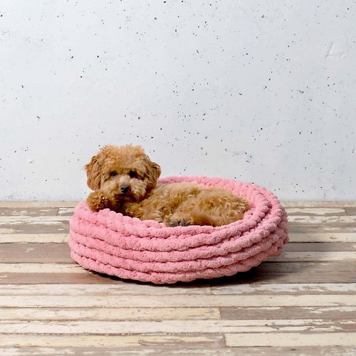 荷蘭Lord Lou頂級寵物傢俱 Lisa 麗莎編織寵物床-甜蜜粉 限量 (現貨)