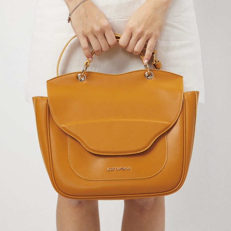 Modau Backpack (Caramel) - กระเป๋าเป้สะพายหลัง - หนังแท้ สีนำ้ตาล