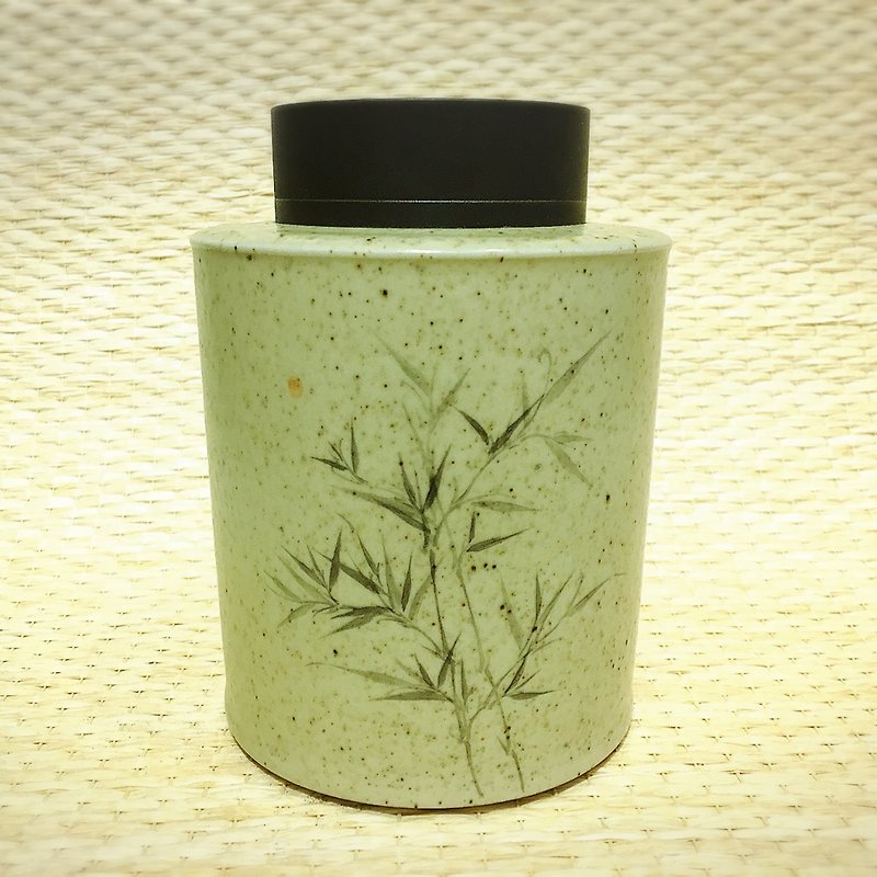 茶倉 陶器 磁口蓋 - 花瓶/花器 - 陶 金色