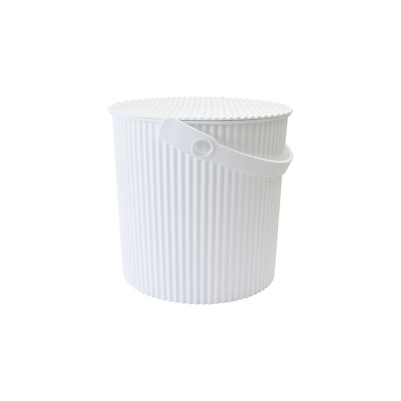 [Hachiman Chemical] omnioutil straight pattern storage storage chair stool white mini - Storage - Polyester White
