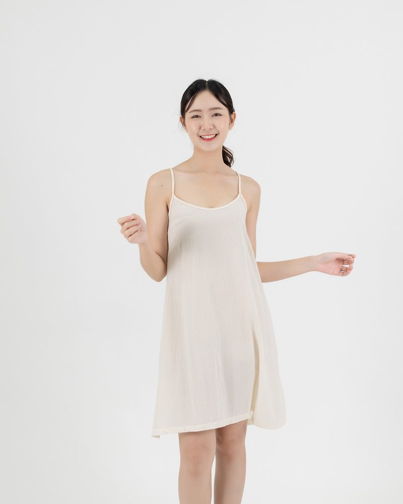 Short Cotton Slip Dress, Camisole Dress - 連身裙 - 棉．麻 多色