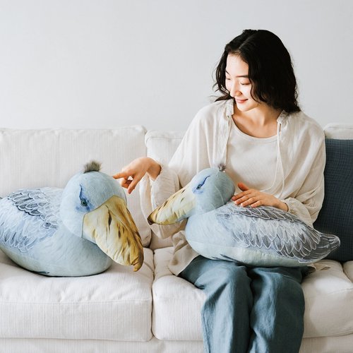FELISSIMO (授權販售) Pinkoi 品牌形象館 【YOU+MORE!】神戶動物王國-呆萌鯨頭鸛造型抱枕