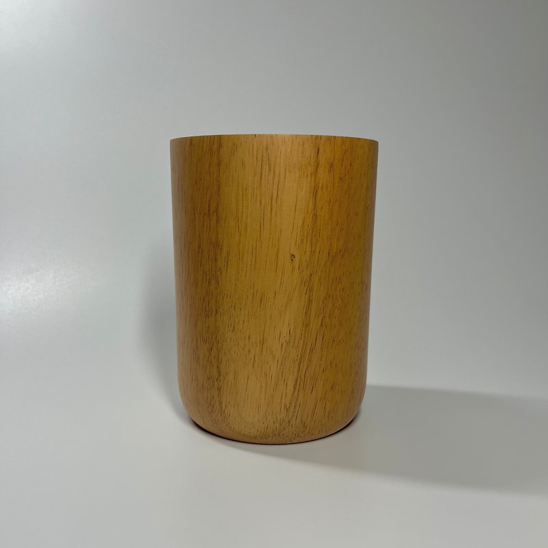 台灣製-高級木製圓筒收納座 - 收納箱/收納用品 - 木頭 金色