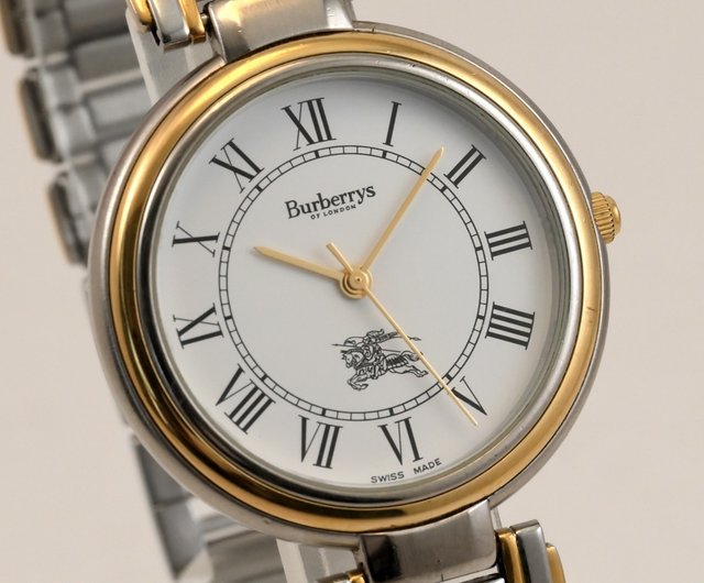 BURBERRYS バーバリーメンズ腕時計クォーツホワイトローマン文字