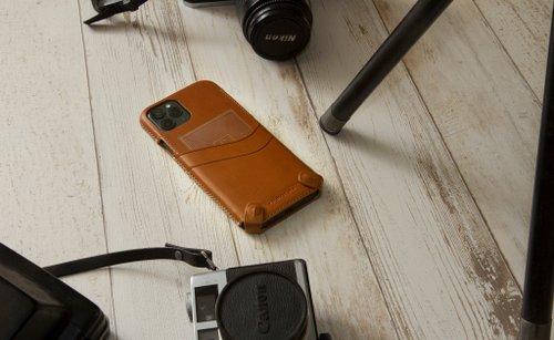 n max n iPhone 12ProMax 經典系列極簡款手機皮套 -古銅棕