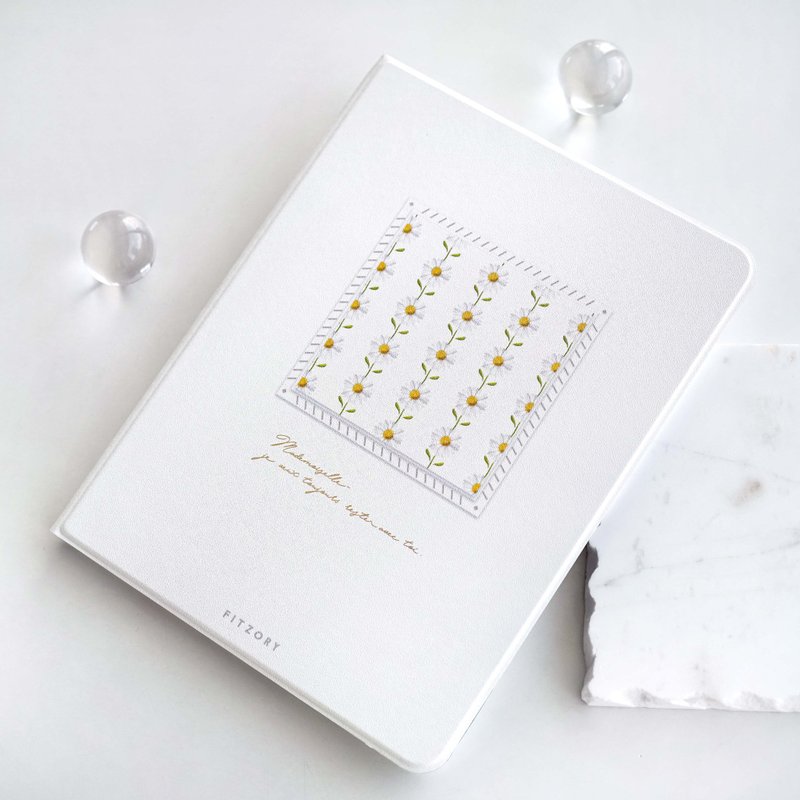 【FITZORY】Window grille series-Daisy | iPad case - Tablet & Laptop Cases - Plastic White