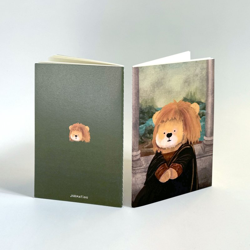 Lion in Mona Lisa Art Parody Notebook - 筆記本/手帳 - 紙 