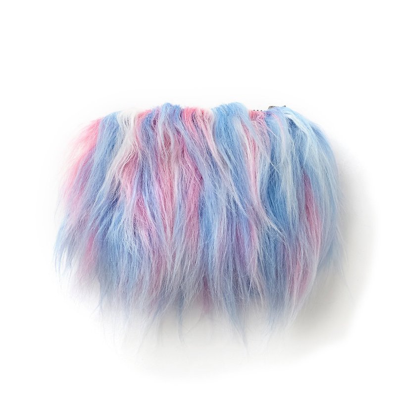 Cotton Candy Furry Purse - Wallets - Polyester Multicolor