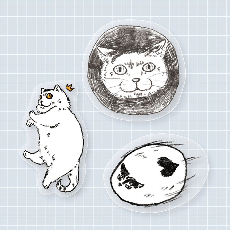 【MiKaLa】醜萌貓 - 壓克力夾子 - 其他 - 壓克力 白色