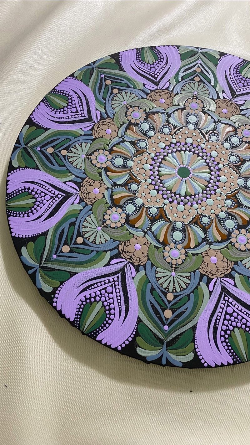 森語花祭 手繪曼陀羅 能量藝術 五行 客製 療癒開運 居家布置掛畫 - 海報/掛畫/掛布 - 棉．麻 