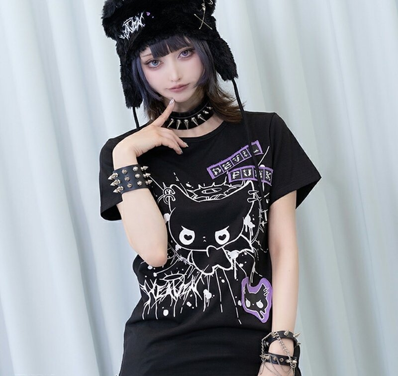 見習小惡魔仿舊布章造型中性短袖T恤ACDC RAG台灣代理JA0756 - 女 T 恤 - 聚酯纖維 