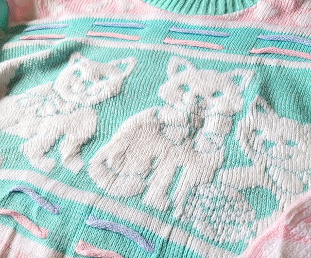 Pastel cat outlet sweater