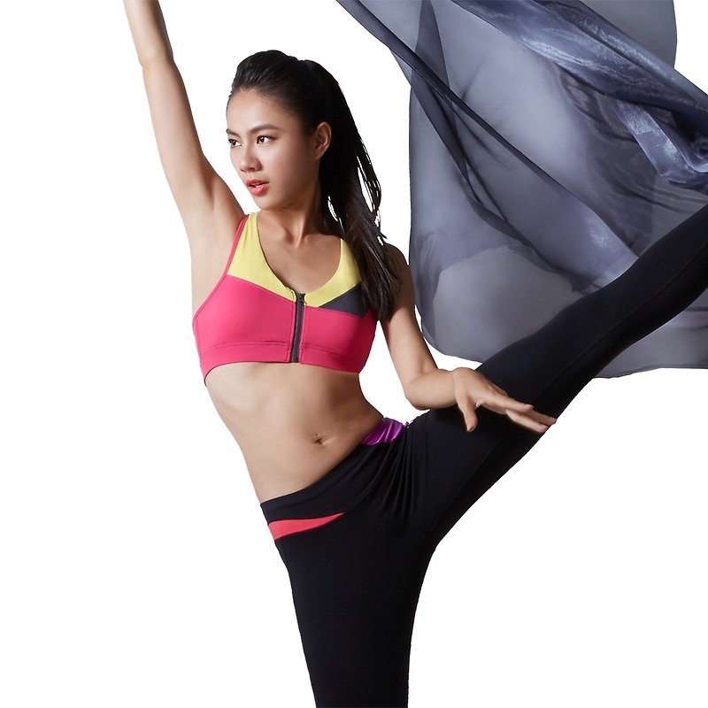 [MACACA] STB Stabilization Power zip bra - ATA0502 Pink - Women's Athletic Underwear - Polyester Red