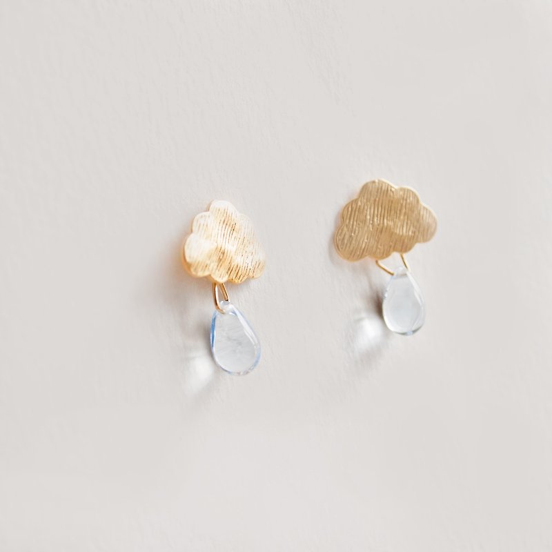 TeaTime / Light Rainny! * Only the last pair, after the sale of the shelf is no longer on the "ear nail handmade cute imported material earrings - Earrings & Clip-ons - Other Materials 