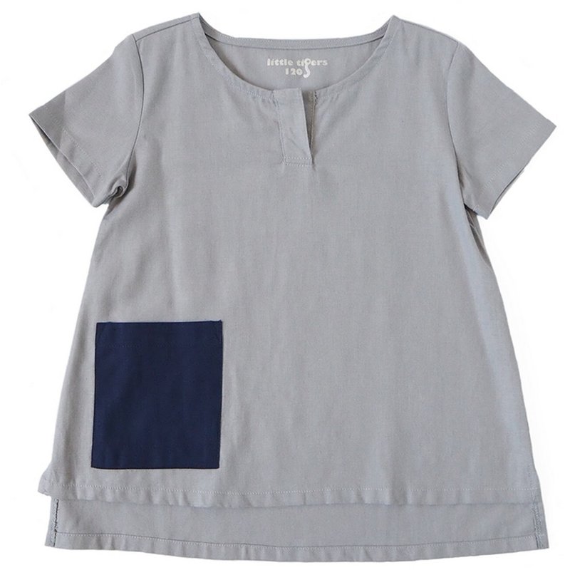 Amias Grey Top - เสื้อยืด - วัสดุอื่นๆ 