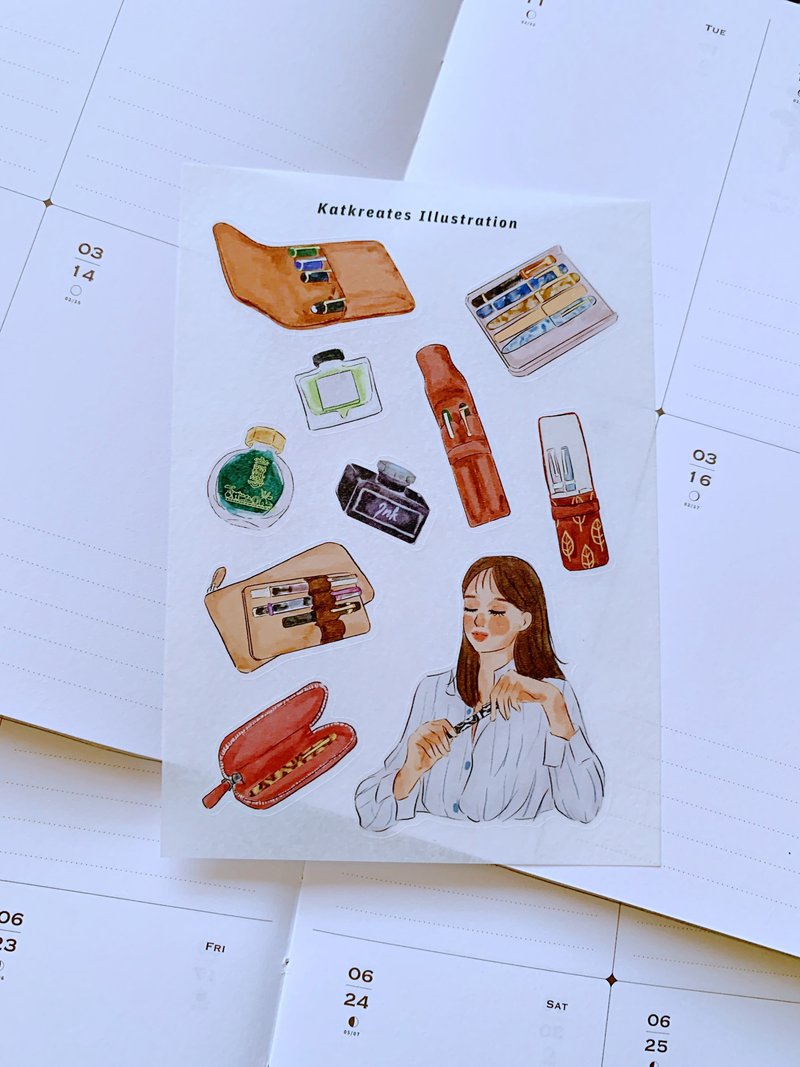 Fountain Girl 2 Sticker Sheet - 貼紙 - 其他材質 
