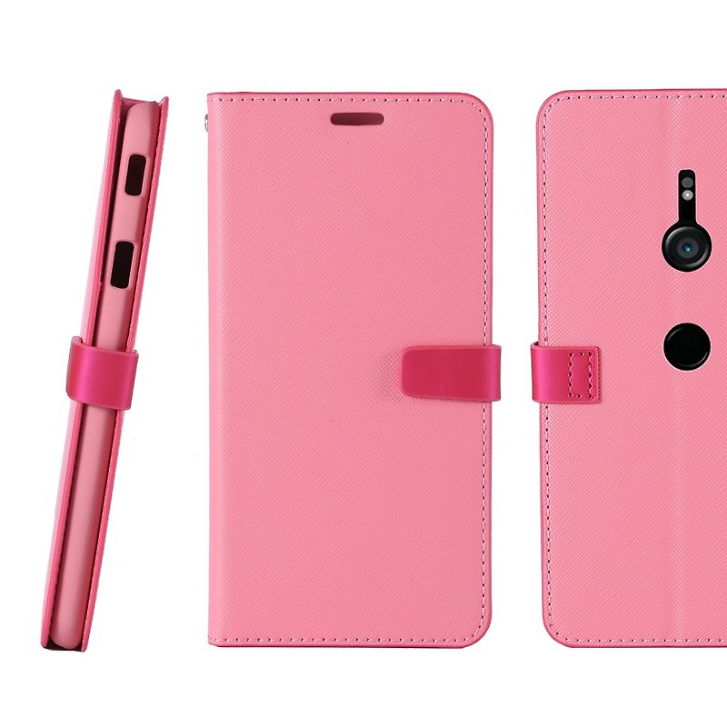 CASE SHOP Sony Xperia XZ3 Side Stand Standing Holster - Powder (4716779660432) - Phone Cases - Faux Leather Pink