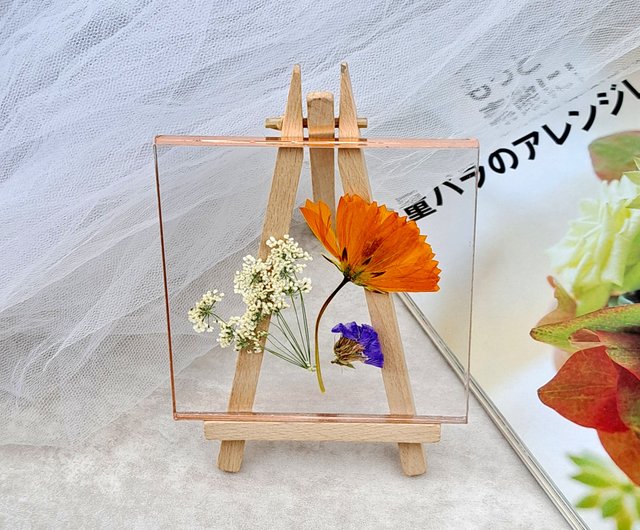押し花絵画、ドライフラワーアレンジメント、リアルフラワー