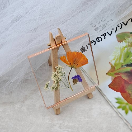 美品　押し花 ブーケ　壁掛け ig0412 【プレスフラワー（押し花）】 カラー ヒマワリ モカラ