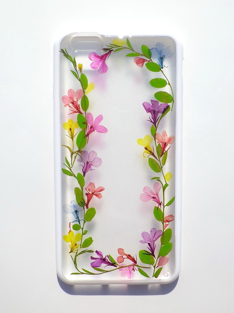 Anny's workshop hand-made pressed flower phone case for iphone 6 / 6S plus, vines (white side) - เคส/ซองมือถือ - พลาสติก 