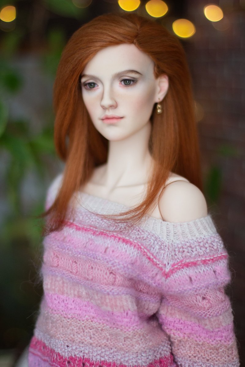 Bjd doll women's hand-knitted sweater (Dollstown doll) 65cm SD - Other - Thread Pink