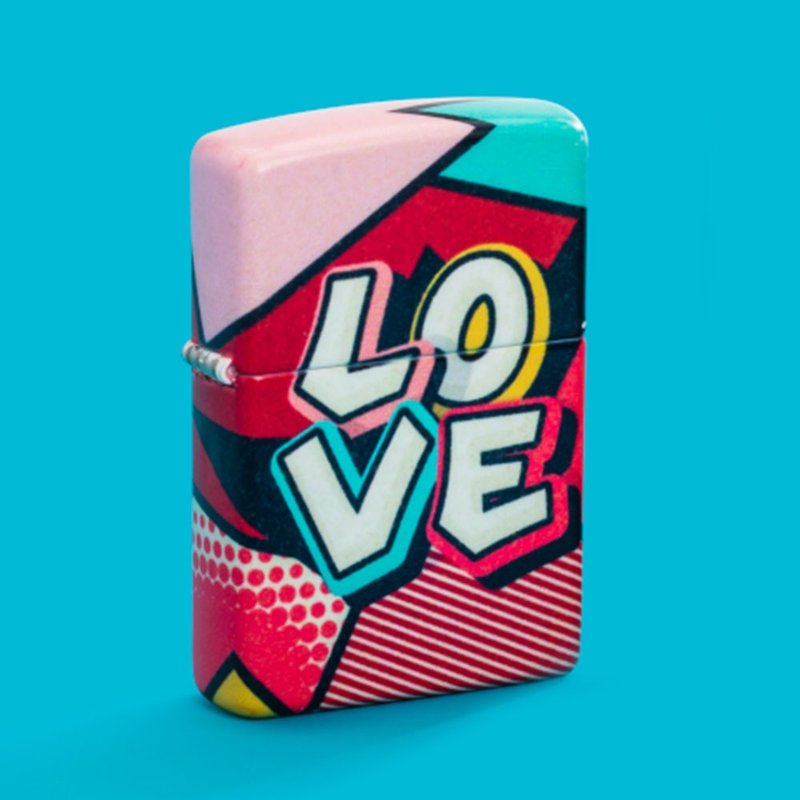 [ZIPPO official flagship store] LOVE-Street Art Windproof Lighter 46013 - อื่นๆ - ทองแดงทองเหลือง หลากหลายสี