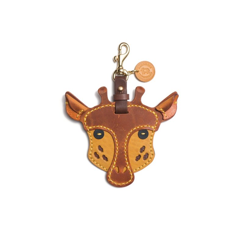 Genuine Leather Leather Goods Multicolor - DIY Giraffe GOGORO Key Case/M1-063