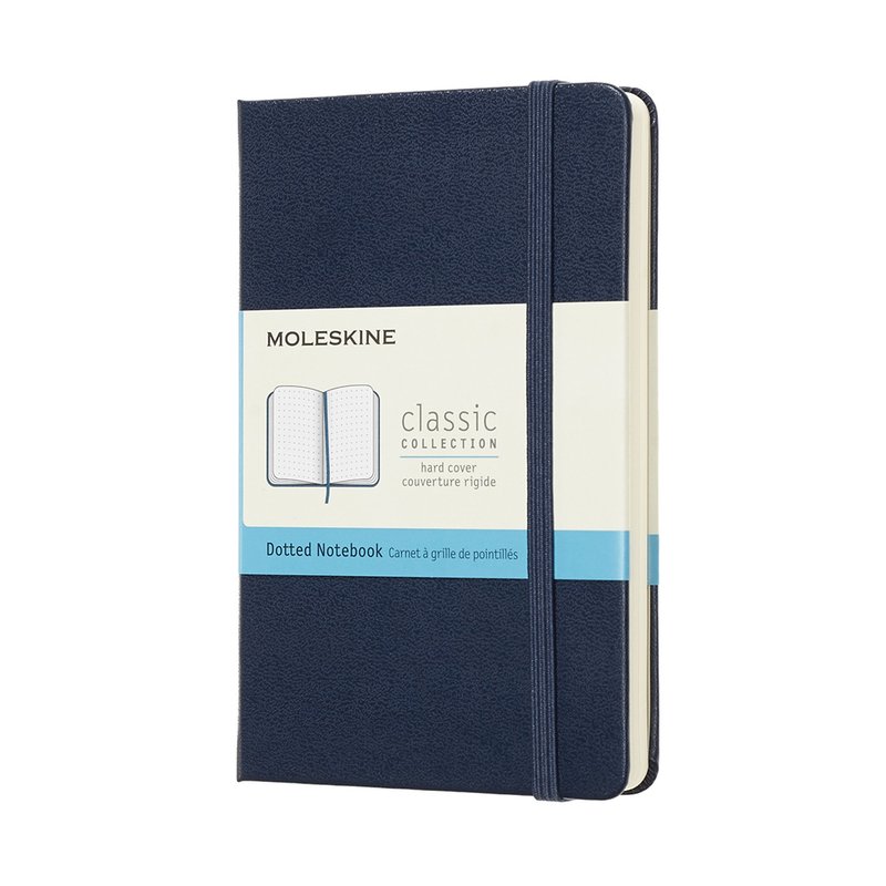 _勿上架_MOLESKINE 經典寶藍色硬殼筆記本 口袋型 點線 - 燙金服 - 筆記本/手帳 - 紙 藍色