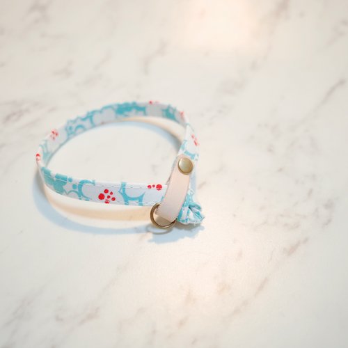 Michu Pet Collars #美珠手作 貓 項圈 瓷玉花磚 附鈴鐺 可加購吊牌