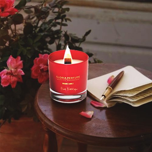 香氛美好人生 【送禮必備】GLORIA 木片芯 香氛植物蠟燭 紅色系列