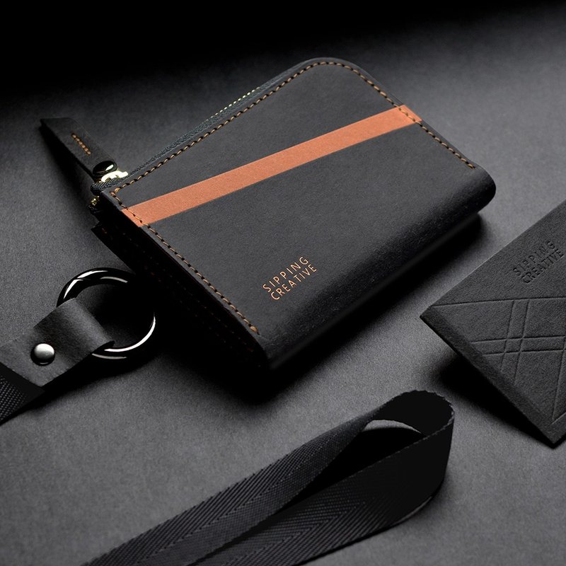 【Top 2 Personalized gift】Coin Purse + Laser Engraving + Gift Package - Coin Purses - Other Materials Black