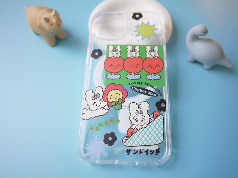 Magnetic phone case/cream bunny style - Phone Cases - Plastic Transparent