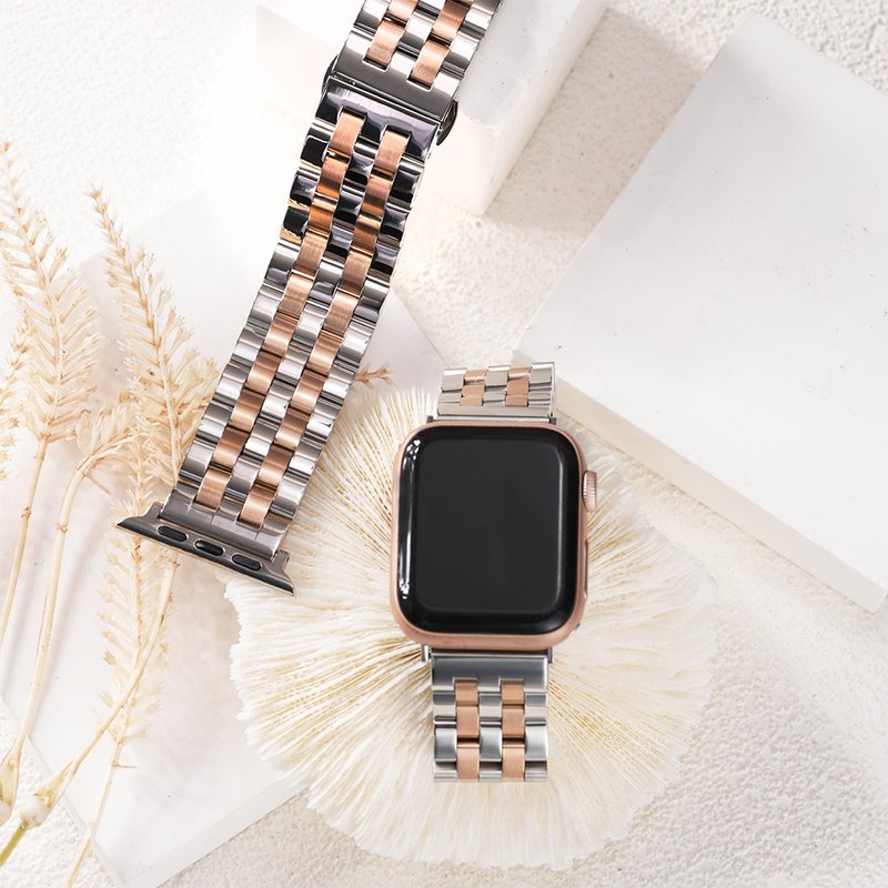 Apple watch  - 經典五排亮面316L不鏽鋼蘋果錶帶 - 錶帶 - 不鏽鋼 金色