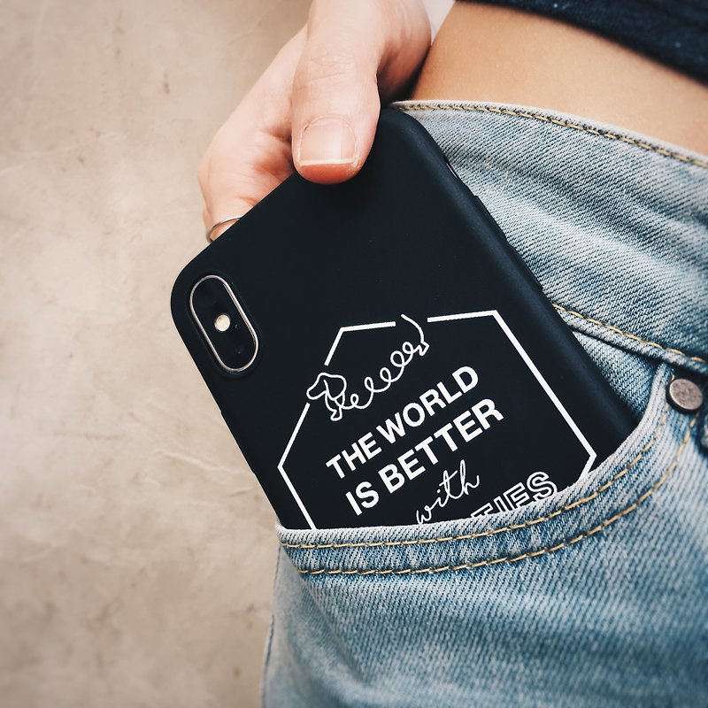 The dachshund wiener Iphone X case - เคส/ซองมือถือ - ซิลิคอน สีดำ